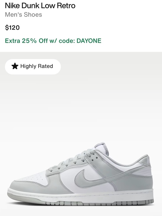Nike Other - Nike Dunk Low Retro — White & Light Gray
